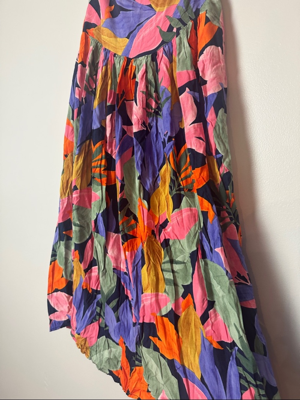 Floral Maxi Skirt in Multicolor Leaves Print - Picture 5 of 5